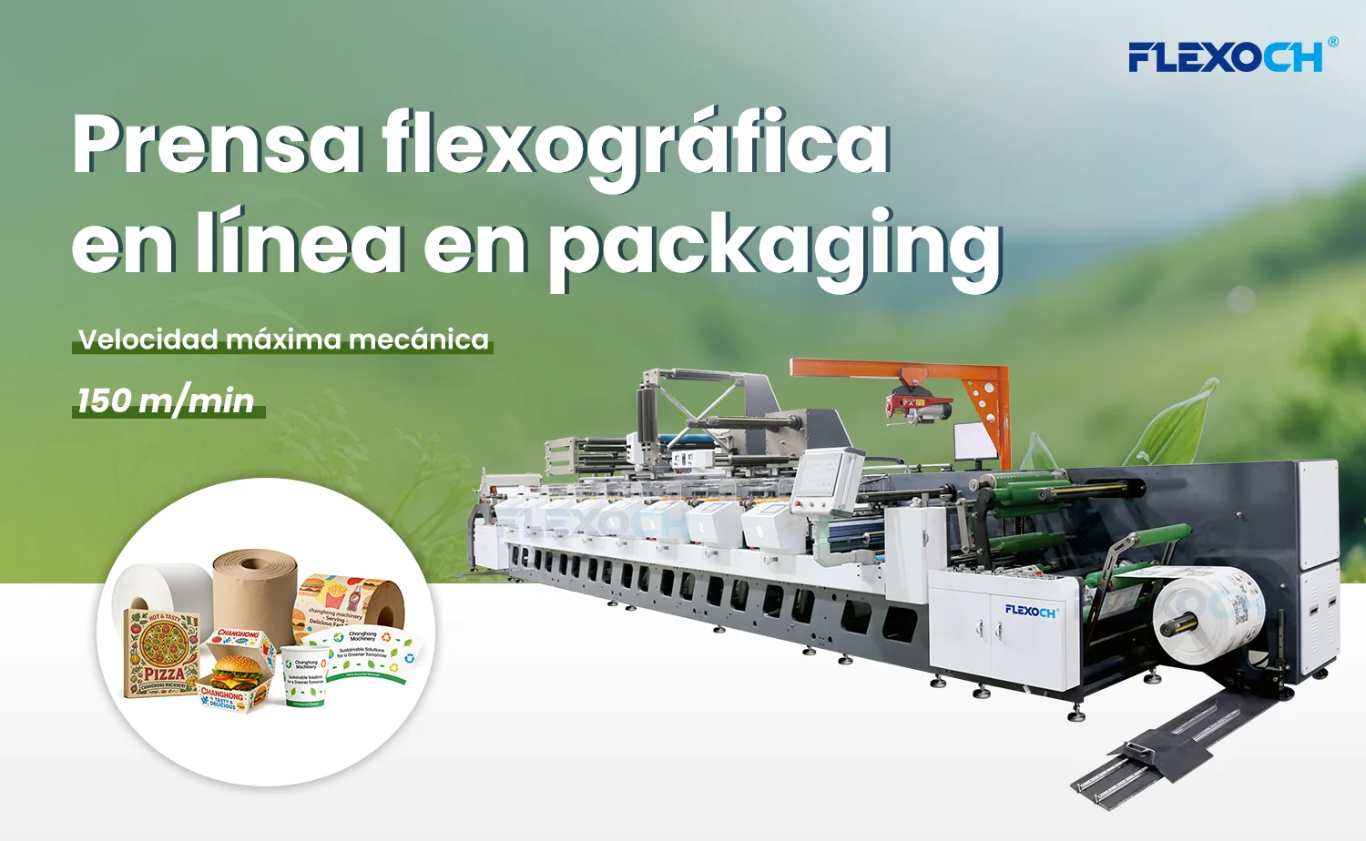 prensa en línea flexografía