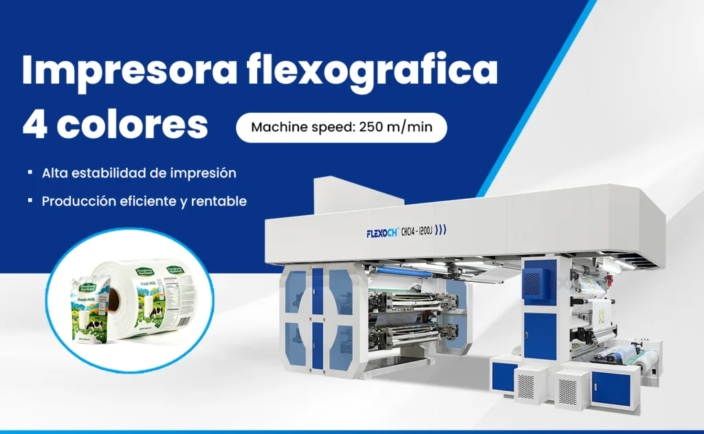 La impresora flexografica 4 colores mantiene su papel estratégico en la impresión de packaging