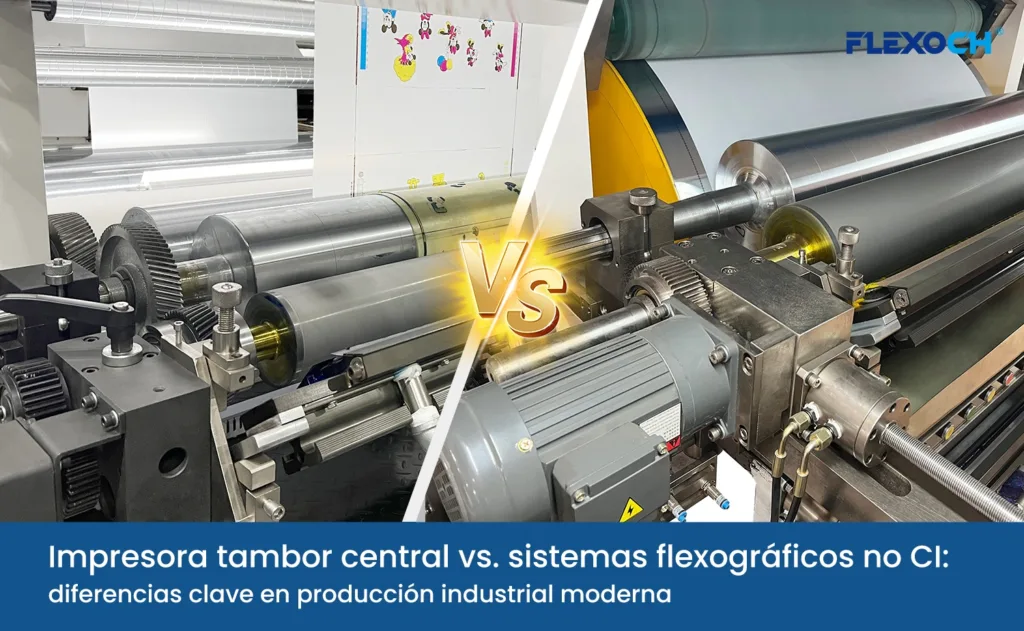 Impresora tambor central vs. sistemas flexográficos no CI: diferencias clave en producción industrial moderna